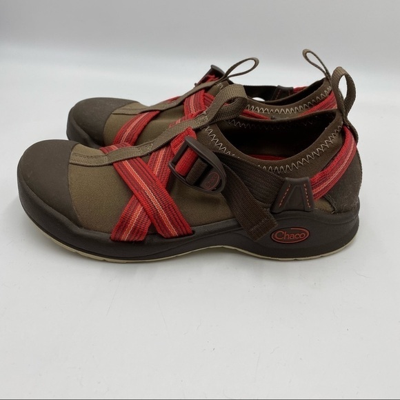 Chaco Ponsul Bulloo Brown Red Pink Women's Size 7 - Picture 10 of 11